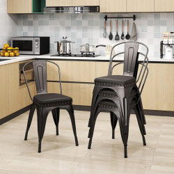 Комплект стульев Costway JV11815GU-4 (Brown)