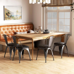 Комплект стульев Costway JV11815GU-4 (Brown) Thumb