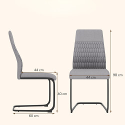Комплект стульев Costway JV12505GR-4 (Grey) Thumb