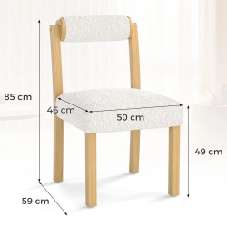 Комплект стульев Costway JV12577WH-2 (White) Thumb