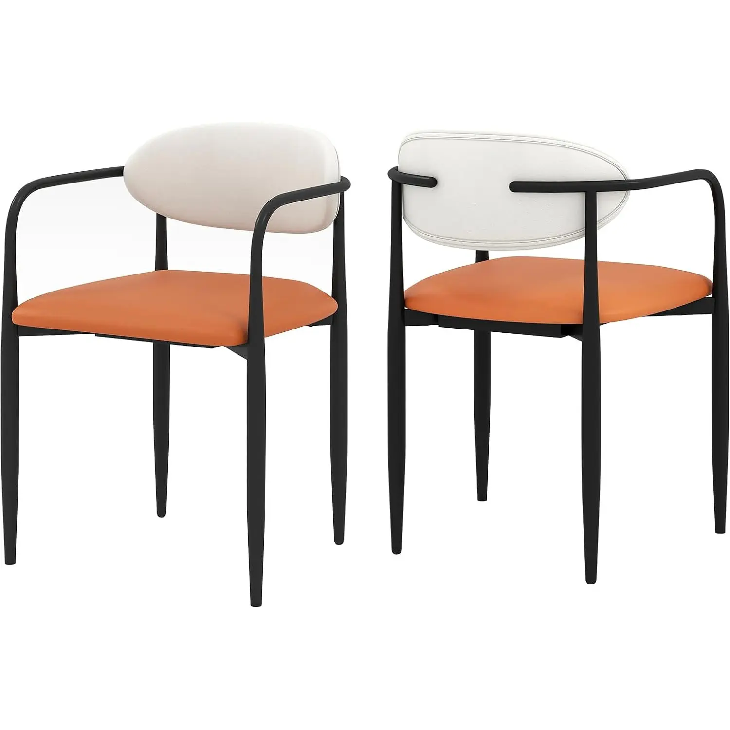 Комплект стульев Costway JV12788-2 (Orange/White) - 2