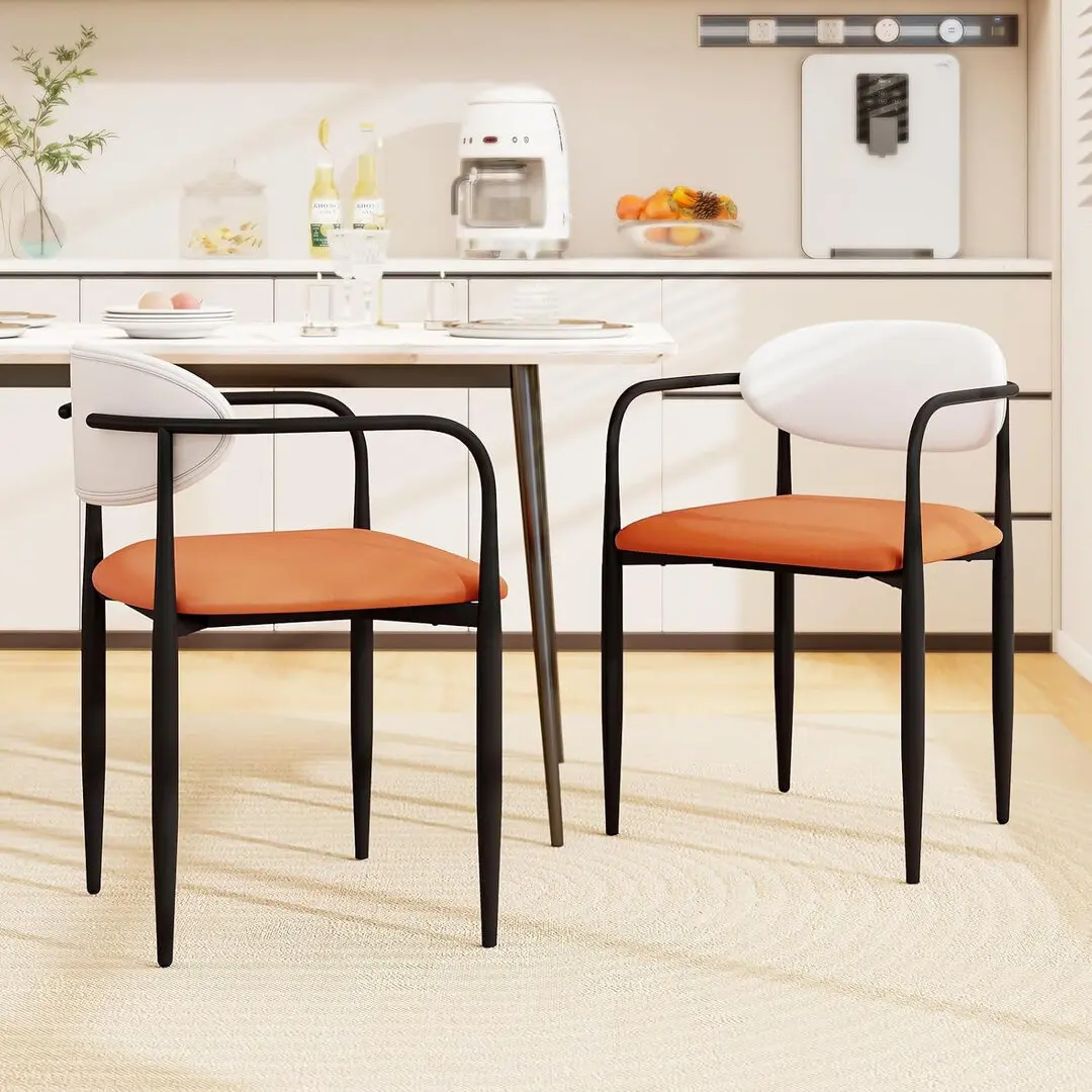 Комплект стульев Costway JV12788-2 (Orange/White)