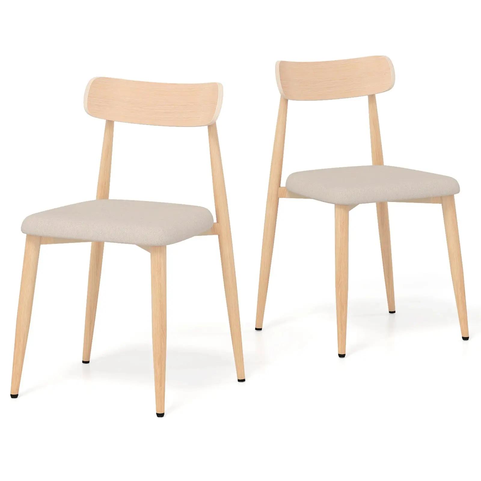 Set scaune Costway JV12940OA-2 (Oak/Beige) - 2