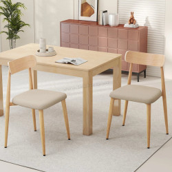 Set scaune Costway JV12940OA-2 (Oak/Beige)