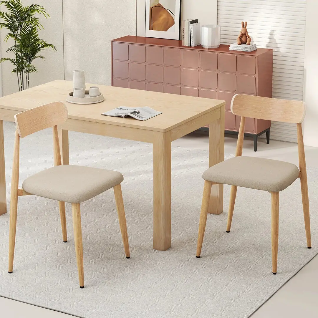 Set scaune Costway JV12940OA-2 (Oak/Beige)