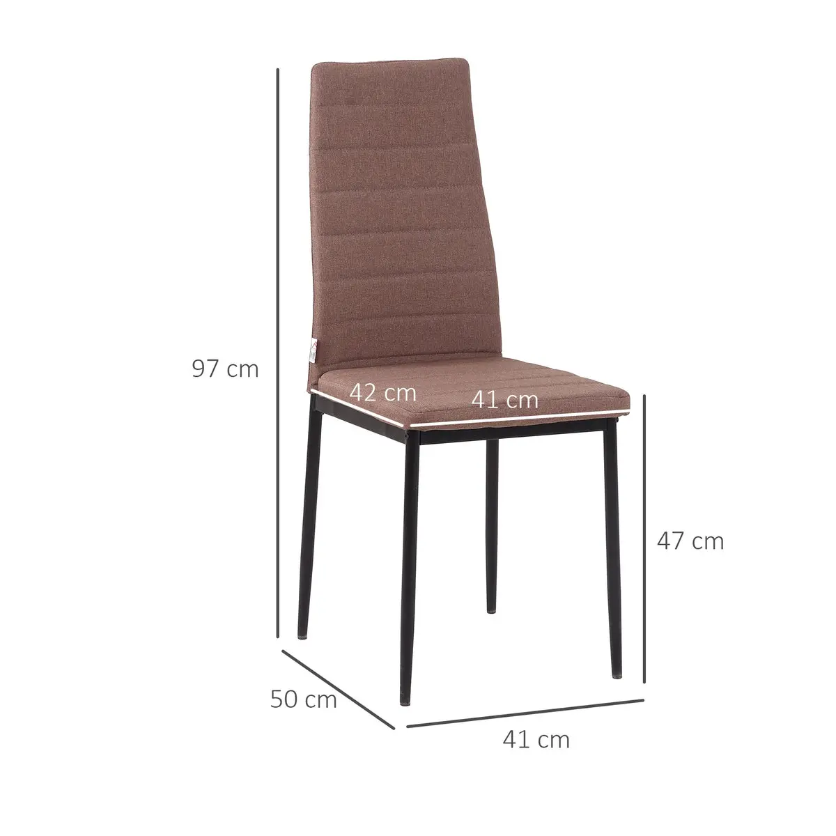 Комплект стульев Homcom 835-483V01 (Light Brown) - 3