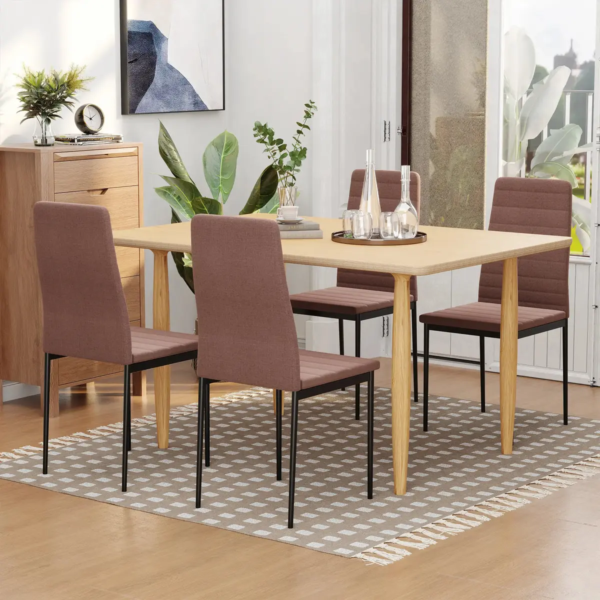 Комплект стульев Homcom 835-483V01 (Light Brown) - 7