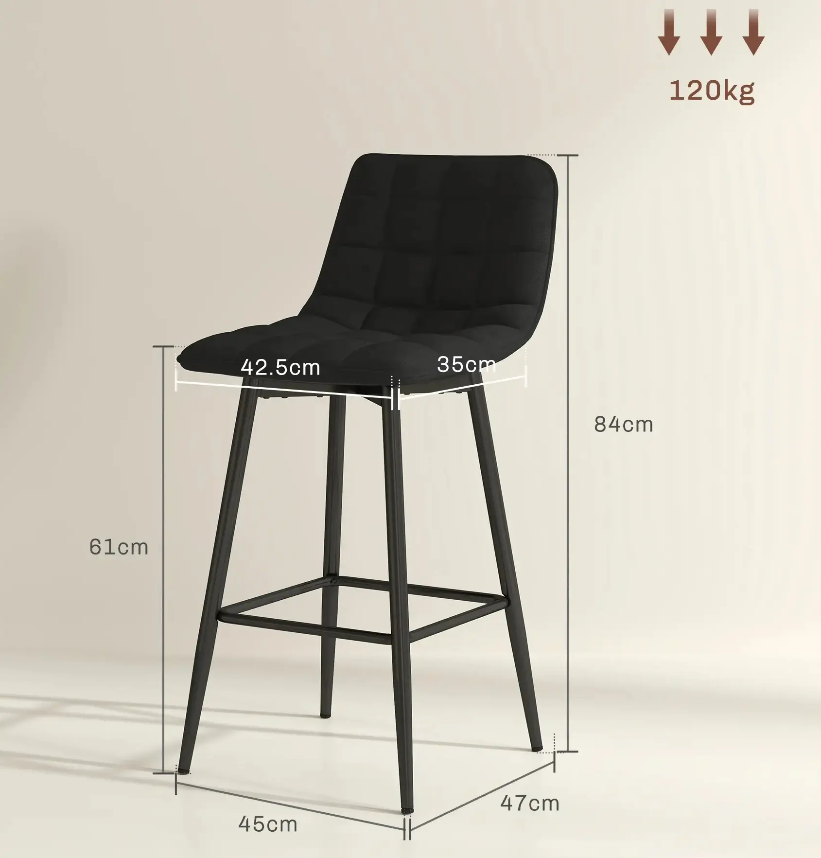 Набор стульев Homcom 835-271V00BK (Black) - 7