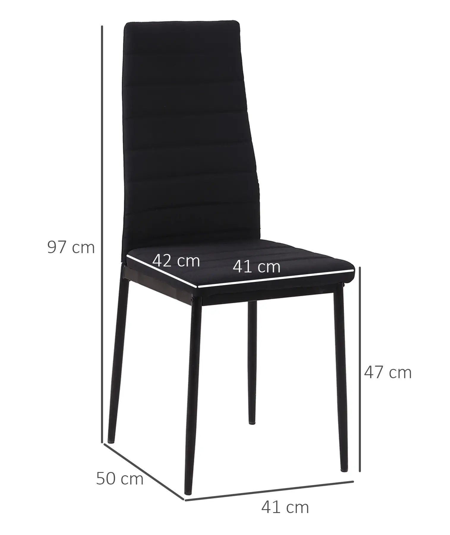 Набор стульев Homcom 835-483V01BK (Black) - 4