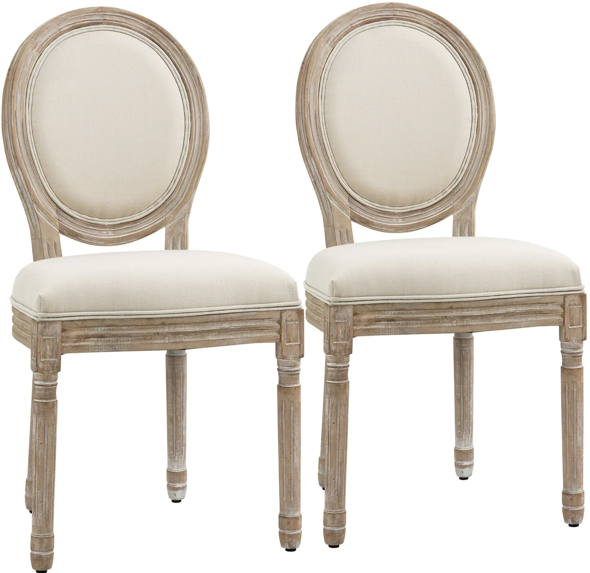 Набор стульев Homcom 835-524CW (Cream/Wood) - 2