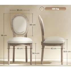 Набор стульев Homcom 835-524CW (Cream/Wood) Thumb