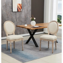 Набор стульев Homcom 835-524CW (Cream/Wood)