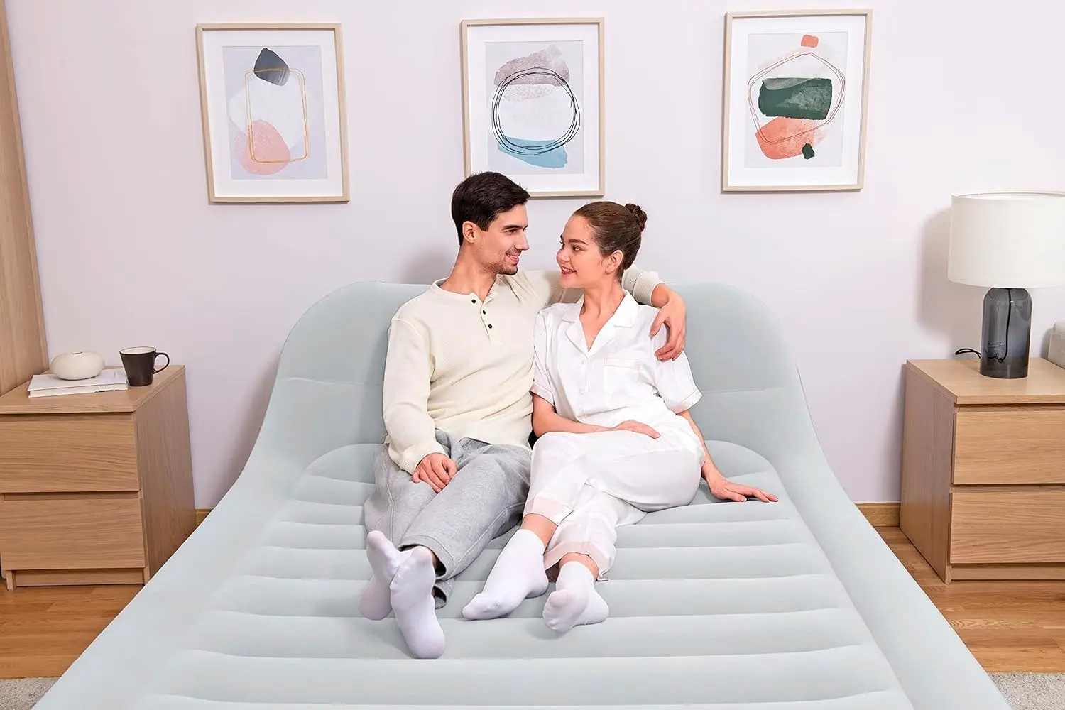 Надувная кровать Bestway SleekFlow 67923BW (Blue/Grey) - 8