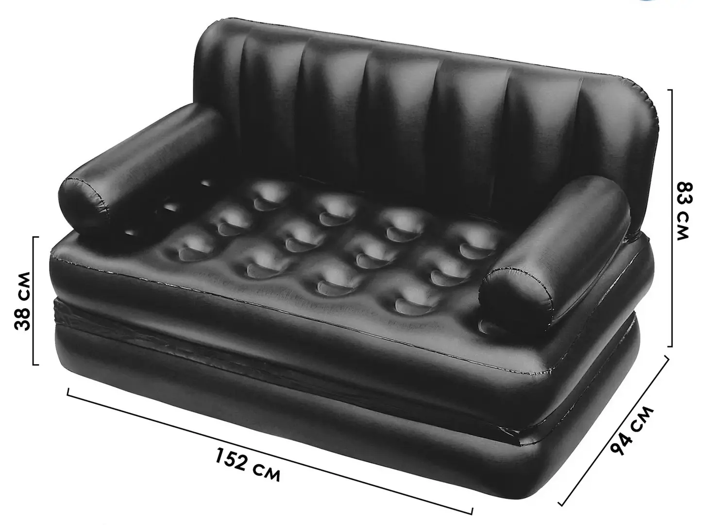 Надувной диван 5в1 Bestway 75054 (Black) - 4