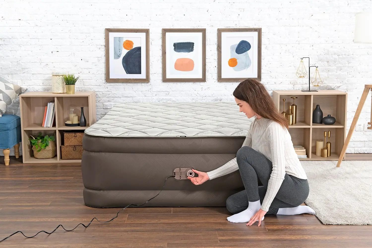 Надувной матрас Bestway 69145BW (Brown/Grey) - 3