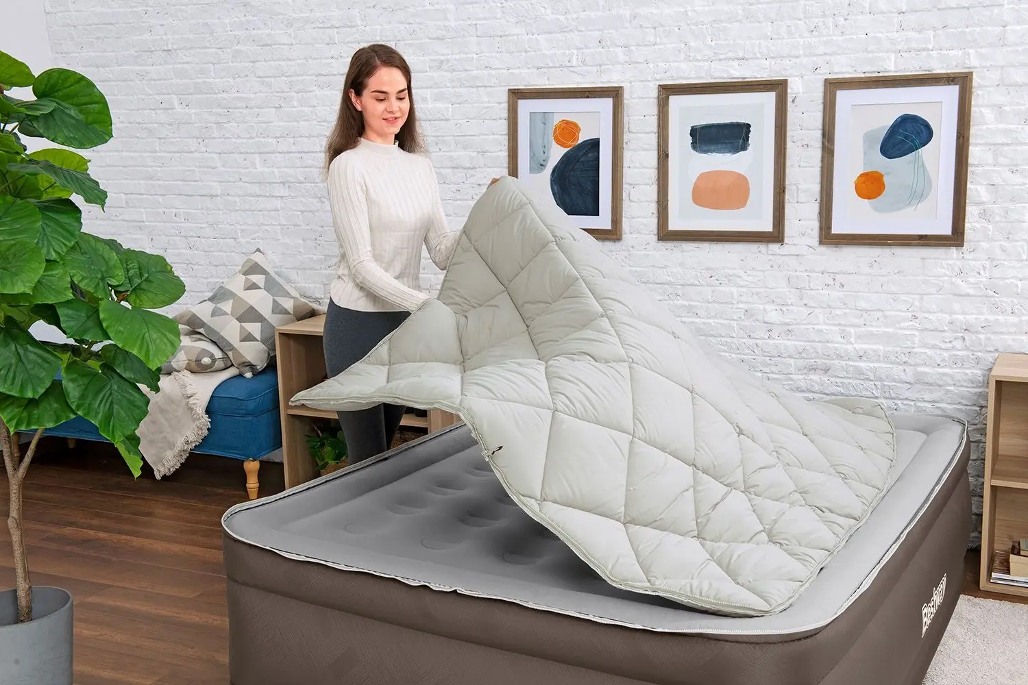 Надувной матрас Bestway 69145BW (Brown/Grey) - 5