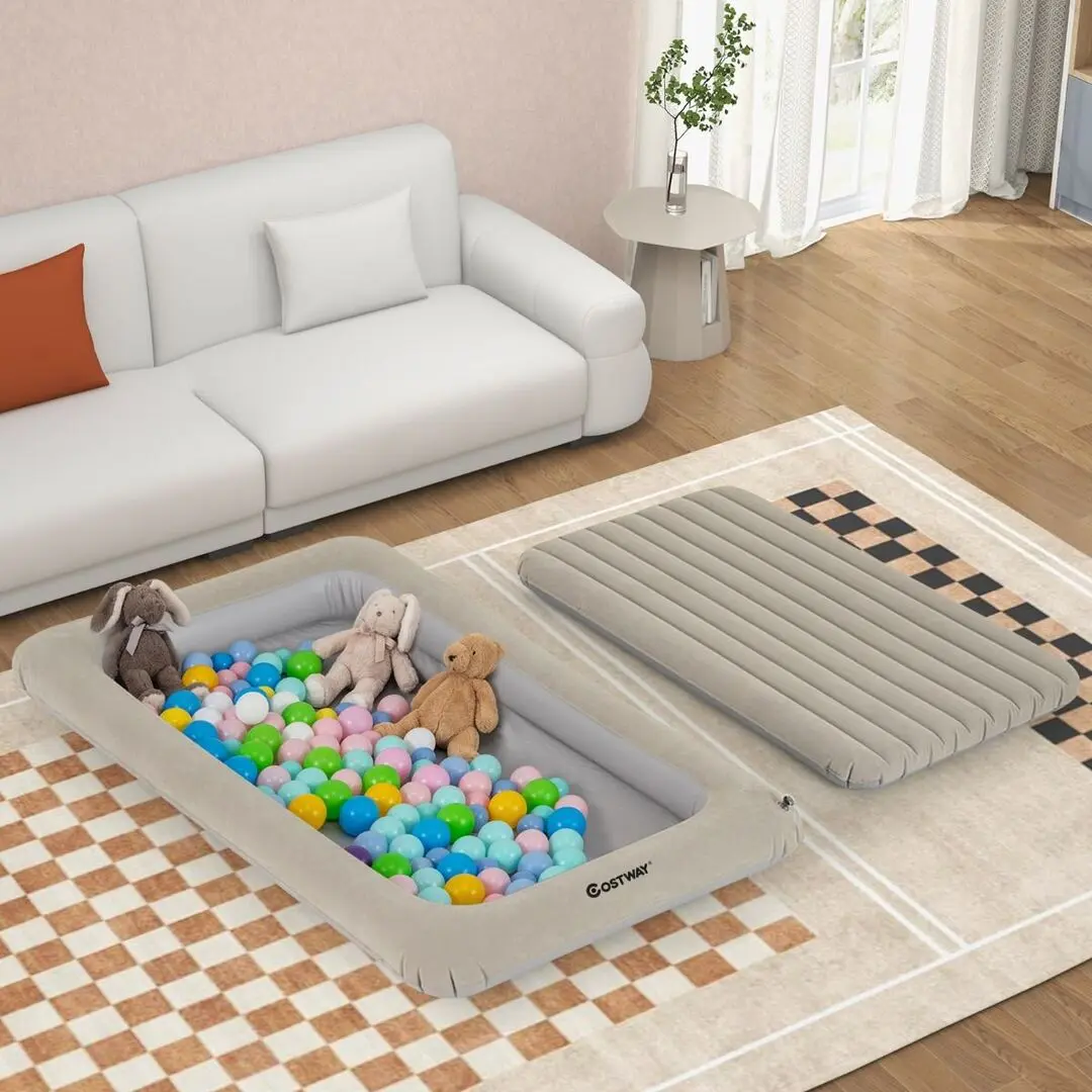 Pat gonflabil pentru copii Costway HY10389DE-GR (Grey)