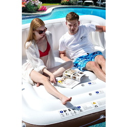 Pat gonflabil cu copertina Costway NP10725 (White/Brown) Thumb