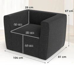 Надувное кресло Costway HV10820GR (Grey) Thumb