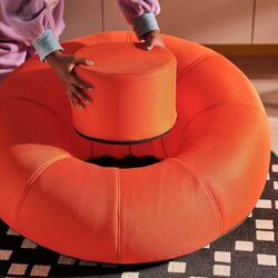 Fotoliu gonflabil cu puf Ikea Brannboll (Portocaliu deschis) Thumb