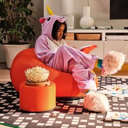 Fotoliu gonflabil cu puf Ikea Brannboll (Portocaliu deschis) Thumb