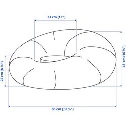 Fotoliu gonflabil cu puf Ikea Brannboll (Portocaliu deschis) Thumb