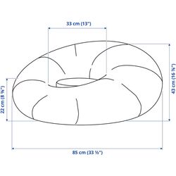 Fotoliu gonflabil cu puf Ikea Brannboll (Verde deschis) Thumb