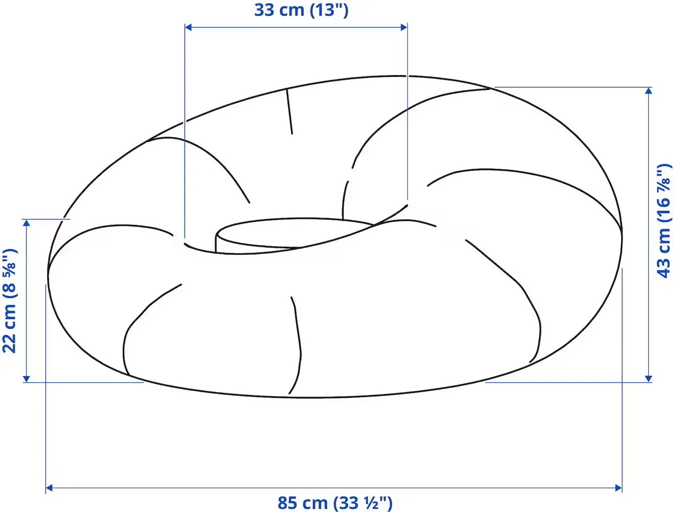 Fotoliu gonflabil cu puf Ikea Brannboll (Verde deschis)