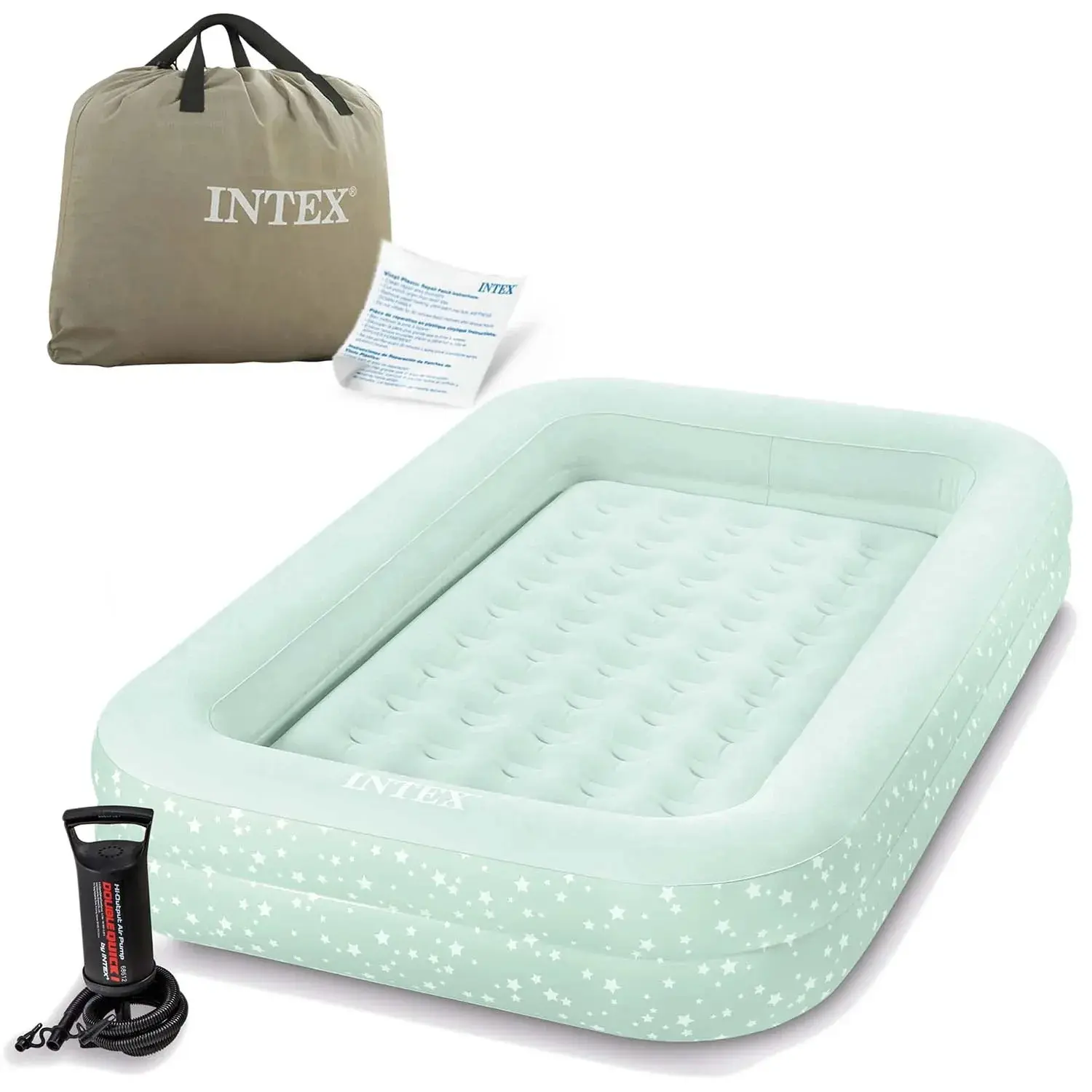 Детская надувная кровать Intex 66810 (Mint Green) - 2