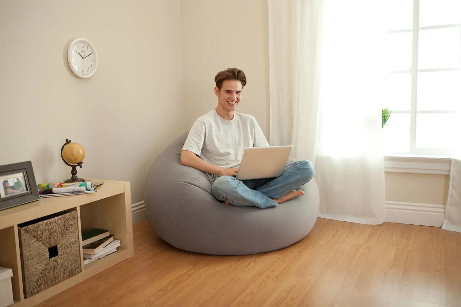 Scaun gonflabil Intex Beanless Bag 68579 (Gray)