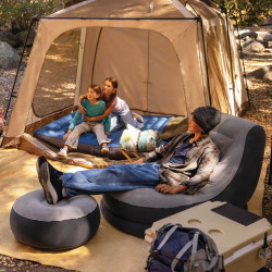 Надувное кресло с пуфом Intex Ultra Lounge 68564 (Black/Grey) Thumb