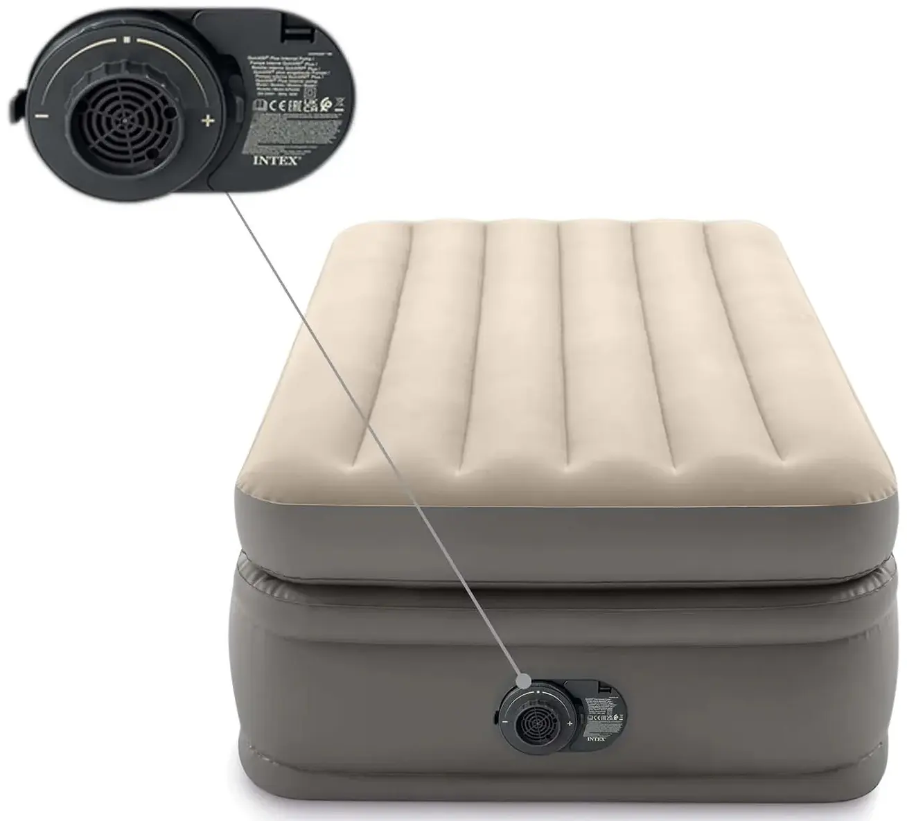 Надувной матрас Intex 64162ND (Grey/Beige) - 3