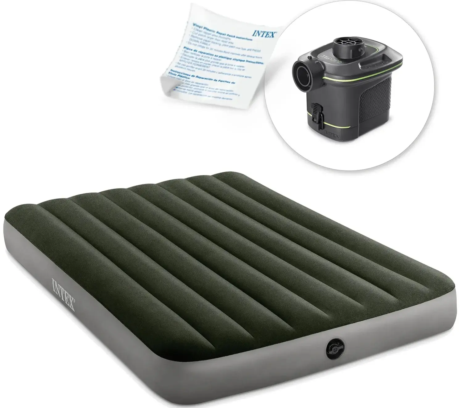 Saltea gonflabila Intex 64778 (Dark Green/Grey) - 3