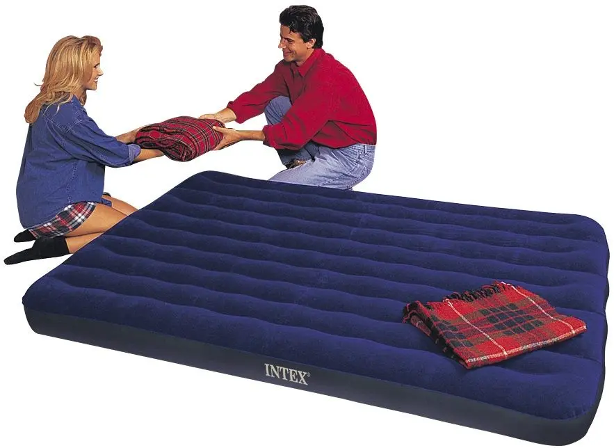 Надувной матрас Intex Classic Downy Airbed Fiber-Tech 64757 (Blue) - 3