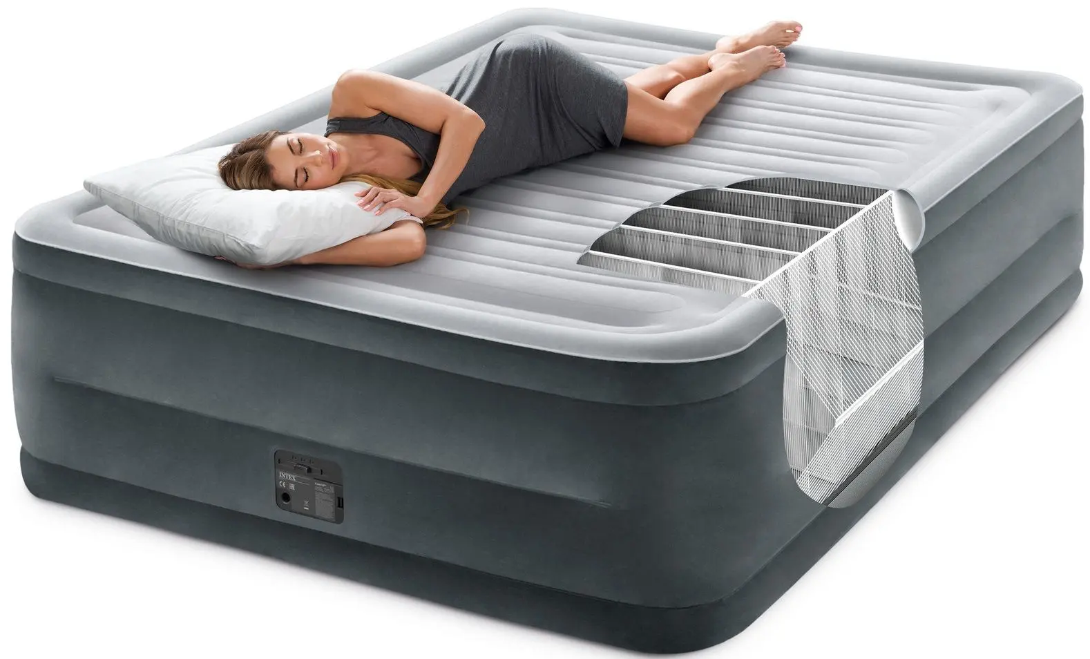 Saltea gonflabila Intex Comfort-Plush 64418 (Grey)