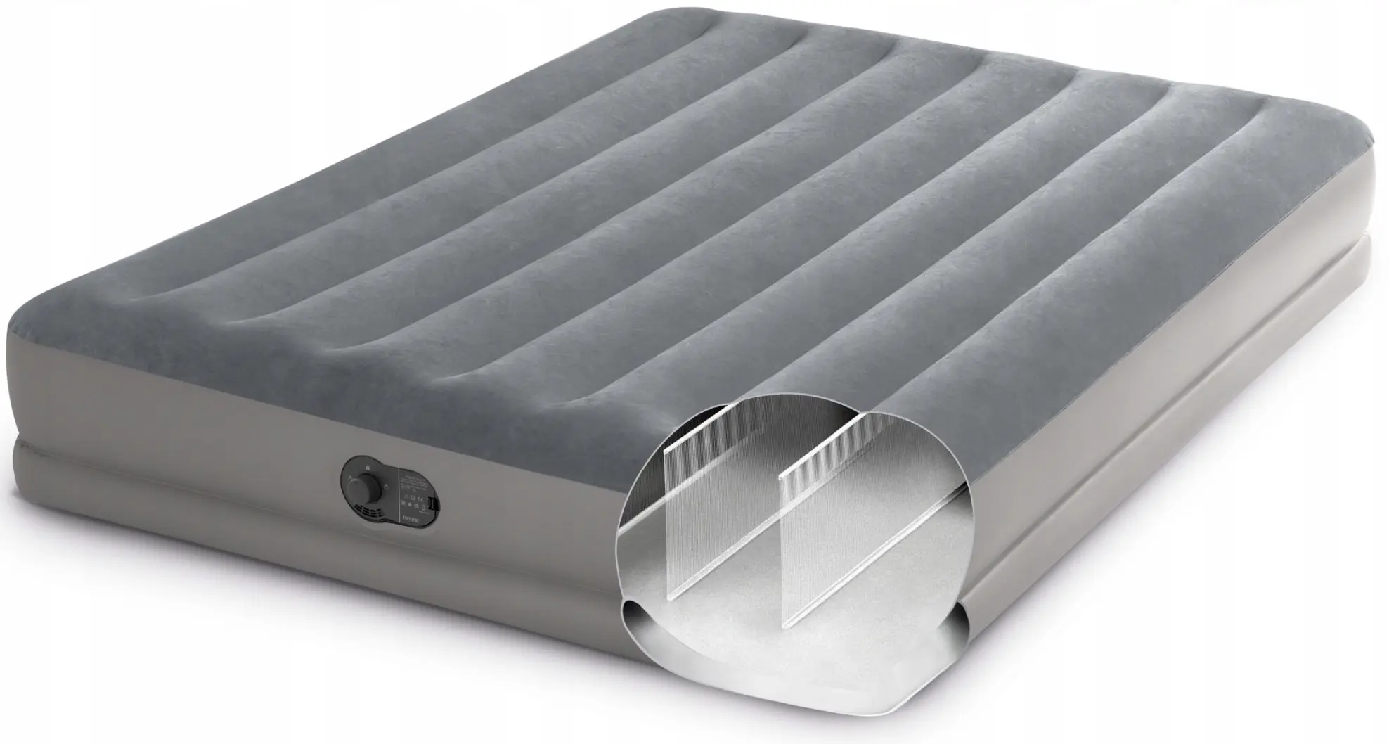 Saltea gonflabila Intex Velur Prestige 64114 (Grey)