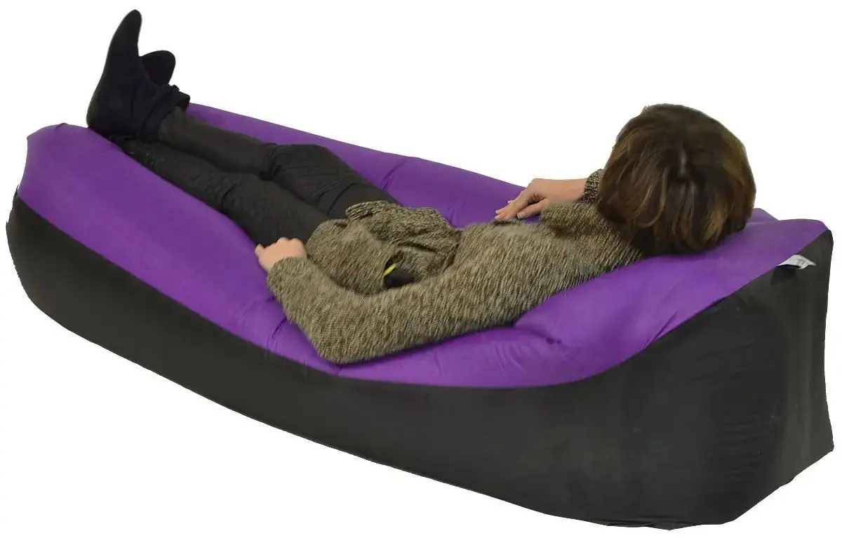 Надувной лежак Royokamp Lazy 1020143 (Violet/Black) - 3