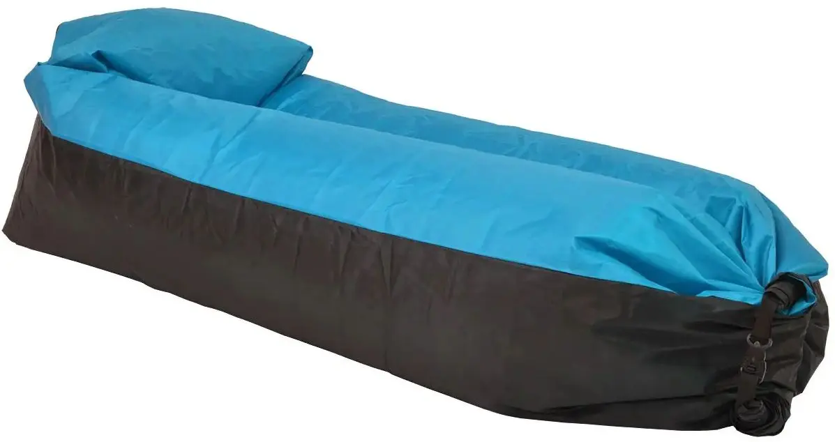 Надувной лежак Royokamp Lazy Bag (Light Blue/Black)