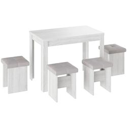 Set masa scaune BonMebel Tip 5 White (1+4)