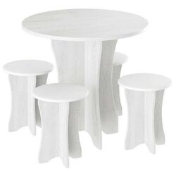 Set masa scaune BonMebel Tip 6 Sonoma White (1+4)