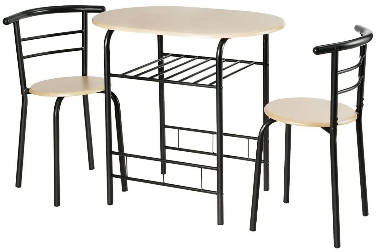 Set de sufragerie Costway HW54057NA Natural/Black (1+2)