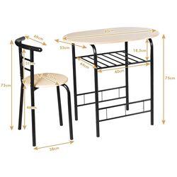 Set de sufragerie Costway HW54057NA Natural/Black (1+2) Thumb