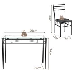 Set masa scaune Costway HW61400 1+4 (Black) Thumb