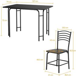 Set de sufragerie Costway HW66275 1+4 (Black) Thumb