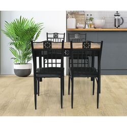 Обеденный набор Costway HW66276BK 1+4 (Natural/Black) Thumb