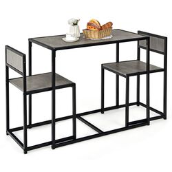 Set masa scaune Costway HW66477GR 1+2 (Grey/Black) Thumb