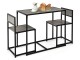 Set masa scaune Costway HW66477GR 1+2 (Grey/Black)