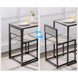 Set masa scaune Costway HW66477GR 1+2 (Grey/Black) Thumb