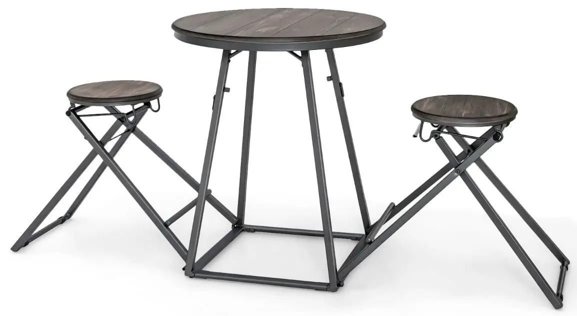 Set masa scaune Costway JV10424GR (Brown/Black)