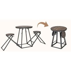 Set masa scaune Costway JV10424GR (Brown/Black) Thumb